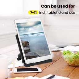 Tabletstandaard - Telefoonhouder - Video Kijken - Vijf Versnellingen Verstelbaar - 7-11 inch - Zwart — thumbnail 6