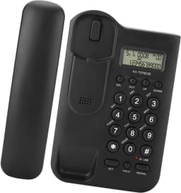 Vaste Telefoon - Bedrade Telefoon - Thuis Kantoor Gebruik - FSK DTMF Dual System - 19.5 x 12.8 cm - Zwart — thumbnail 4