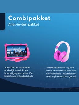 Florixa® Kindertablet Deplay - Kinder Tablet Deplay - Kindertablet Deplay Pro - Roze - 23cm x 13cm x 1cm — thumbnail 4
