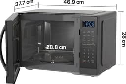 Heinner Vrijstaand Magnetron 25L – Digitale Bediening – 11 Vermogensniveaus – Ontdooifunctie – Timer – 900 W – Zwart — thumbnail 3
