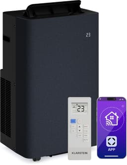 Klarstein Mobiele Airco AireLux Draagbare Airconditioner - 14.000 BTU, Smart App & Voice Control, voor kamers tot 30 m², 4-in-1 Koelen, Ontvochtiger, Ventilator & Slaapstand, Stil, Window Kit Inbegrepen, Donkergrijs — thumbnail 15