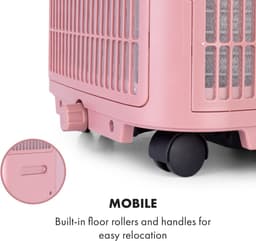 Klarstein mobiele airconditioner met luchtafvoerslang, 5-in-1 airconditioner, ventilator, luchtontvochtiger, luchtreiniger & nachtmodus, app-bediening, kleine & draagbare airconditioner voor thuis & op kantoor, 12000 BTU,4 kW voor 59 m² 50 dB — thumbnail 24