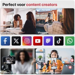 2-Pack Draadloze Microfoon met Oplaadcase - Geschikt voor Apple , Samsung, Laptop - Bluetooth Mini Microfoon - Podcast Microfoon — thumbnail 2