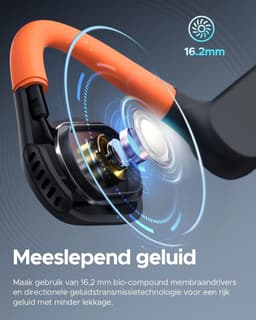 Bone Conduction Headphone - Koptelefoon voor Activiteiten - Draadloos - Bleutooth - Zwart — thumbnail 3