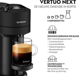 Krups Nespresso Vertuo Next XN910N - koffiecupmachine - mat zwart — thumbnail 8