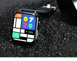 Belesy® INTELLIGENT - Smartwatch Dames - Smartwatch Heren - Horloge - 1.70 inch – kleurenscherm – Stappenteller – Calorieën - Gezondheidsindicatoren – Je eigen foto als wijzerplaat - Leer – Zwart - Moederdag — thumbnail 9