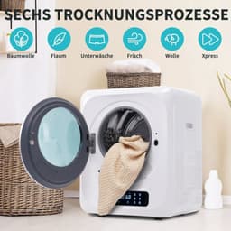 Afzuigdroger, RVS droger, 2,5 kg, feitelijk tot 4 kg, 850 W, meervoudige filtratie, 6 programma's, 6 functies. Oververhittingsbeveiliging, wandmontage [Energieklasse C] — thumbnail 14