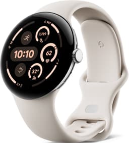 Google Pixel Watch 3 - Smartwatch - 45mm - Zilverkleurig/Wit — thumbnail 2