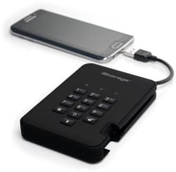 iStorage diskAshur 2 - externe harde schijf - 3000 GB - Cijfercode - Zwart — thumbnail 2