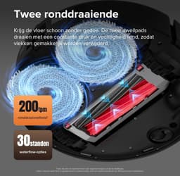 Roborock Qrevo Master zwart robotstofzuiger en dweil, 10.000 Pa, automatisch legen, wassen, drogen, basisreiniging en automatisch bijvullen, 3D-mapping — thumbnail 2