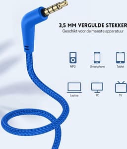 StayPowered Kinderheadset - De Ultieme Veilige en Comfortabele Hoofdtelefoon voor Kinderen - Hoge Audio Kwualiteit - Ingebouwde Volumeregelaar - Verstelbare en Opvouwbaar Ontwerp - Compact Ontwerp - Blauw - Levering Sneller dan Aangegeven — thumbnail 8
