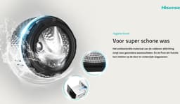 Hisense 3S Serie WF3S9045BW3/BLX - Wasmachine met Energielabel A -30% - 9kg - Autodose - 72dB (A) - Steam Wash - 1400 toeren - Power Wash 49' - ConnectLife - Inhoud Trommel 60 Liter — thumbnail 22
