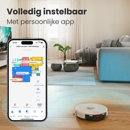 Auronic Robotstofzuiger - Met Dweilfunctie - WiFi en App - Laadstation - Huisdieren - Dweilrobot - Laser Navigatie - Automatisch Leegstation - Wit — thumbnail 6