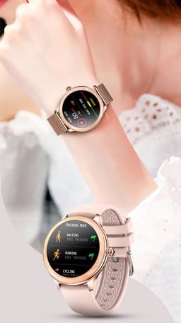 Darenci Smartwatch Flair Pro  - Smartwatch dames -Smartwatch heren -Activity Tracker- Touchscreen -Bluetooth bellen -Met extra bandje -Horloge -Stappenteller -Bloeddrukmeter -Verbrande calorieën -Zuurstofmeter -Spatwaterdicht -Zwart — thumbnail 6