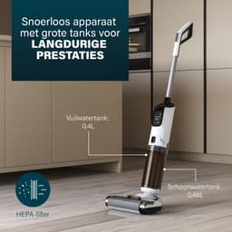 Princess 337010 AquaMotion Plus Vloerreiniger 4in1 - Draadloos - BLDC Motor - 25,9 V - Stofzuigt, wast en droogt tegelijkertijd - Elektrische dweil - Reinigingsmachine - Floor washer - 40 min accuduur — thumbnail 7