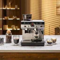 Krups Precision XP801T10 - Pistonmachine - Ingebouwde bonenmaler - Professionele Accessoires - 3,5L Waterreservoir - RVS - Geschikt voor Espresso, Cappuccino en Americano — thumbnail 3