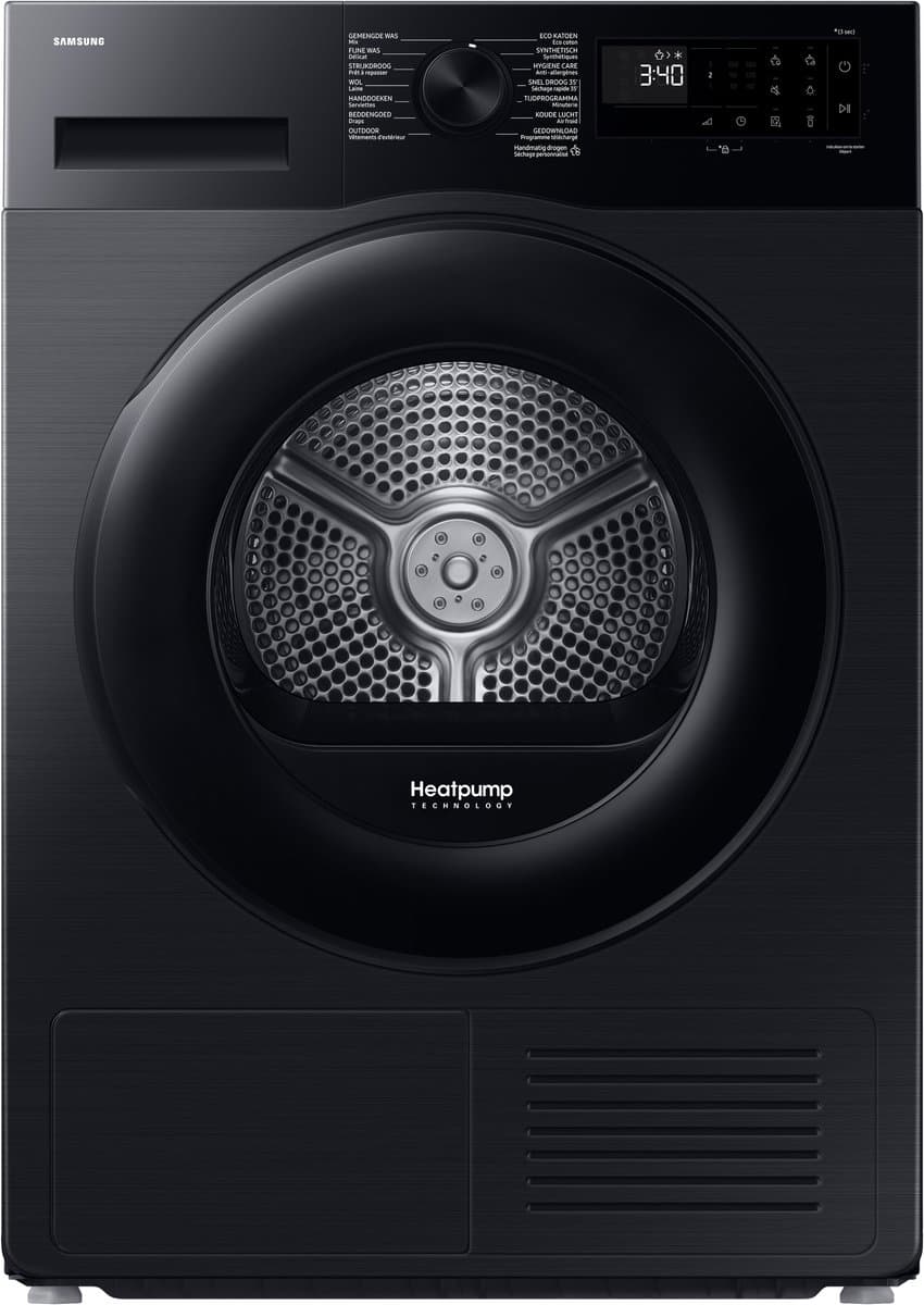 Samsung DV90DG52A0ABEN Wasdroger - Warmtepompdroger - 9kg - Zwart - NL/FR — afbeelding 1