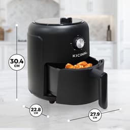 Kicinn Airfryer - Airfryer XL - Hetelucht friteuse - 3 Liter - 1000 Watt - Zwart — thumbnail 6
