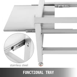 Wasmachineverhoging 136 kg, Wasmachine Verhoger Voetstuk 64 x 64 x 61cmcm, Wasmachine Basisstandaard met 1 Plank, Wasmachine Basis Aluminiumlegering en Roestvrij Staal, Onderstel Voor Wasmachine — thumbnail 6