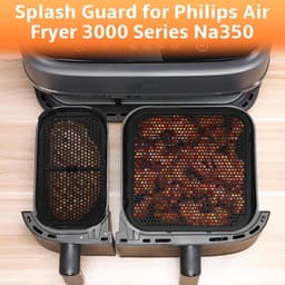 Cosensi - Siliconen spatbescherming accessoires voor Airfryer - 2 stuks in set - Geschikt voor Philips Airfryer 3000 Dual Basket NA350 en 5000 Series - Stoom Airfryer accessoires - Siliconenvorm spatbescherming — thumbnail 3