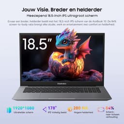 Blackview AceBook 10 Laptop - 18,5 inch Full HD - 16 GB DDR4 - 512 GB SSD Intel N150 - WiFi 6 Windows 11 Pro Notebook - Intel® Graphics - Grijs — thumbnail 5