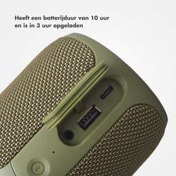 Selencia Bluetooth speaker - Draadloze Party Speaker - Waterdichte Muziek Box - Army Green — thumbnail 6