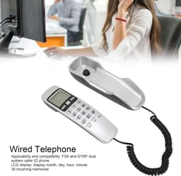 Bedrade Telefoon voor Thuiskantoor - Multifunctionele Vaste Telefoon met LCD-scherm en Nummerherkenning — thumbnail 2