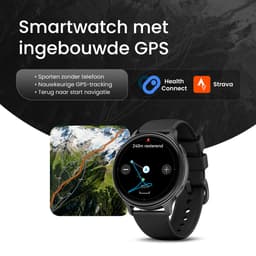 Maoo Ventura 2 - GPS Smartwatch Dames - AMOLED - Siliconen, Leren en Sportbandje - Stappenteller - Hartslagmeter - Slaapmonitor - Belfunctie - AOD - Multisport - Geschikt voor Android en iOS - Zwart — thumbnail 9