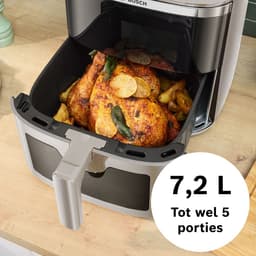 Bosch MAF671C0 Airfryer XXL - Serie 6 - 7,2L - Shake alarm - Kijkvenster - Warmhoudfunctie - 7 programma's - Tot 5 personen - Dark Cream — thumbnail 9