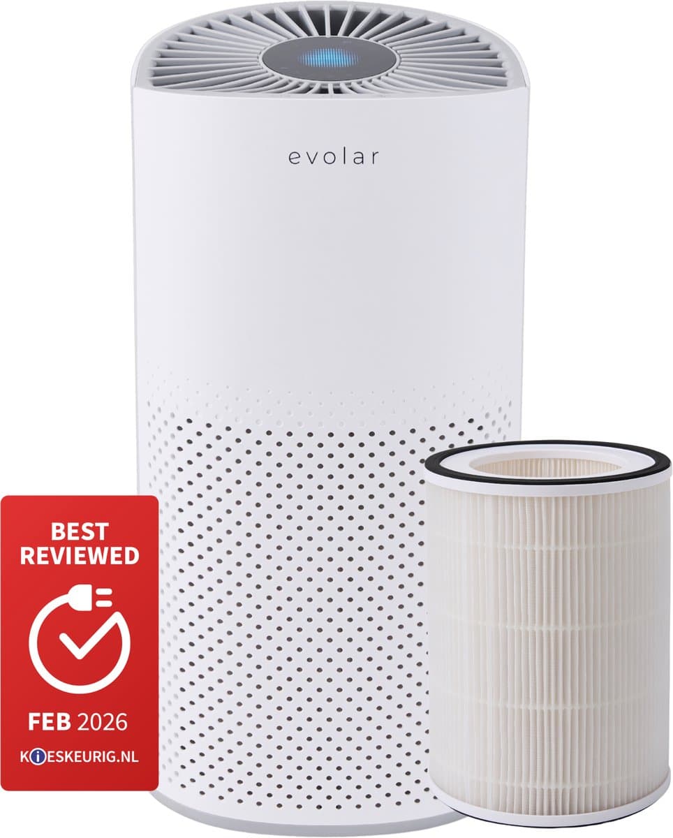 Evolar Luchtreiniger met HEPA 13 Filter - CADR: 200m3/h - Air Purifier - Slaapmodus - Luchtkwaliteit Indicator - Pure4 — afbeelding 1