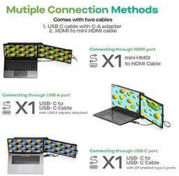 Mobile Pixels Duex Max DS - Portable Monitor - 14.1 inch Monitor - FHD - 60hz - Draagbaar Beeldscherm - Draagbare Monitor - Extra Laptopscherm — thumbnail 16
