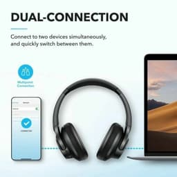 Soundcore Q20i by Anker, Draadloze Bluetooth over-ear hoofdtelefoon met hybride actieve ruisonderdrukking, 40 uur speeltijd in ANC-modus, Hi-Res audio, diepe bas, personalisatie via app — thumbnail 4