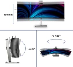 Philips 49B2U6903CH/00 computer monitor 124,5 cm (49") 5120 x 1440 Pixels Dual QHD LCD Grijs — thumbnail 2