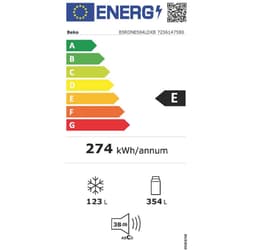 combikoelkast 70cm 477l nofrost metaal - beko - B5RDNE504LDXB — thumbnail 6