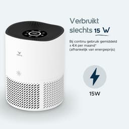 Vibrix PureFlow50 Luchtreiniger / Air Purifier – HEPA H13 + koolstoffilter – 350 m³/u – Voor kamers tot ca. 50 m² – Ionisator – App-bediening – Zeer stil met slaapstand – Luchtkwaliteitindicator — thumbnail 11