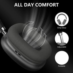 ANC-hoofdtelefoon met actieve ruisonderdrukking – draadloze hoofdtelefoon met Bluetooth 5.4 – voorzien van een digitaal LED-display – TF-kaartsleuf en opvouwbaar ontwerp – comfortabel om 24 uur per dag te dragen – geschikt voor op reis en op het werk — thumbnail 7