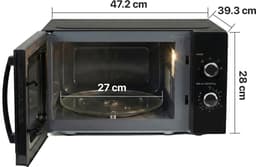 Heinner Magnetron 25L – 800W – 5 Vermogensniveaus – Ontdooifunctie – Draaiknop & Timer – Zwart — thumbnail 3