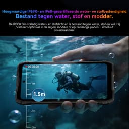Blackview ROCK 3 - Robuuste Smartphone - 4G - 24GB RAM - 256GB ROM - 6.78inch 120Hz - 10000mAh Robuuste Telefoon - Android 16 - NFC - GPS - Zwart — thumbnail 9