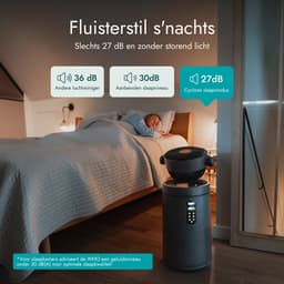 Bloomfold Luchtreiniger en Ventilator Cyclone – H13 HEPA & UVC-licht – 400 m³/h CADR – Air Purifier - Medische Filtratieklasse tegen Pollen & Fijnstof — thumbnail 13