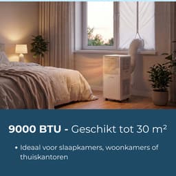 Evolar Mobiele Airco - 9000 BTU - WiFi - App & Afstandsbediening - Airconditioner - met Afvoerslang - Slaapkamer, Woonkamer, Thuiskantoor - EVO-009CW — thumbnail 4