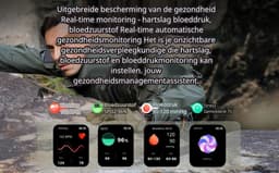 DrPhone ChronoWatchX2 – Robuuste Smartwatch | 2.0" HD | Bluetooth Bellen | Hoogtemeter | IP67 | 100+ Sportmodi - Zwart — thumbnail 20