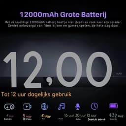 Mookes Tablet Android Snapdragon888 11Inch Hd 12GB 512GB 12000Mah 5G Dual Sim Bluetooth Wifi Gps Tafels - Black — thumbnail 7