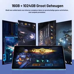 Mookes Pad 8 Pro Tablet 10.1 inch Android Global Snapdragon 8gen2 16GB 1024GB10000 mah 5G Dual SIM WIFI HD Volledig Scherm - Silver — thumbnail 2