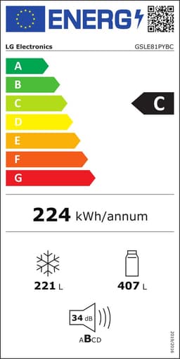 LG GSLE81PYBC Amerikaanse koelkast – 628L – Water- & ijsdispenser – WiFi LG ThinQ – Energieklasse C — thumbnail 2