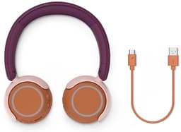 PHILIPS TAK4200MP 4200-serie On Ear draadloze opvouwbare hoofdtelefoon voor kinderen - 45 uur afspeeltijd, beperkt volume, Audio delen, laadkabel meegeleverd - Ambiant verlichting - Magenta Paars — thumbnail 7