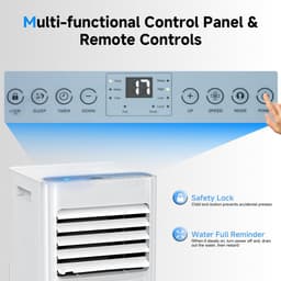 Mobiele Airconditioning 9000 BTU - 3-in-1 Koeler, Luchtontvochtiger en Ventilator met Afstandsbediening — thumbnail 7