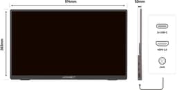 Draagbare monitor - 15,6'' inch - FULL HD 60 Hz - Game Monitor - HDMI - USB-C - Portable Monitor - Met Hoes - Incl Speakers — thumbnail 3