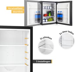 TZS First Austria Mini koelkast - Minibar - 40 liter - Vrijstaand - Glasdesign - Volledig stil 22dB - Zwart — thumbnail 6