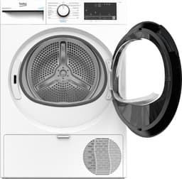 Beko B3T41230, Vrijstaand, Voorlader, Warmtepomp, Zwart, Wit, Draaiknop, Touch, Rechts — thumbnail 5