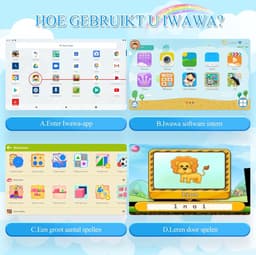 Kindertablet - Tablet voor Kinderen - 10 Inch - Ouderlijk Toezicht - 64GB Opslag — thumbnail 5